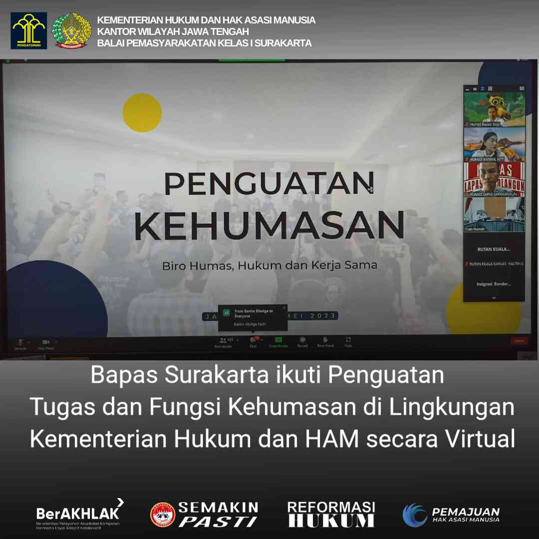 Bapas Surakarta Ikuti Penguatan Tugas Dan Fungsi Kehumasan Di ...