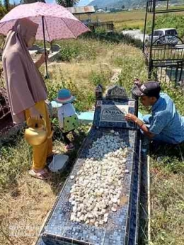 Dokpri : Penyiraman air di kuburan keluarga