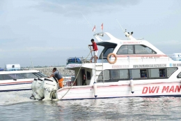 Fast Boat menuju Nusa Penida. Sumber : Dokumen Pribadi
