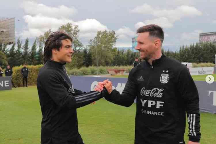 Luka Romero dan Lionel Messi. (tangkapan layar akun instagram lukaromero10/instagram.com/lukaromero10 dipublikasikan kompas.com)