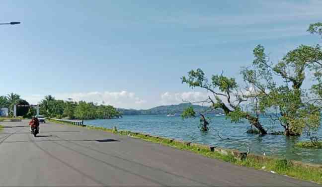 Panorama di ruas jalan dari Tulehu menuju ke Liang. Dokumentasi pribadi