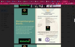 Bukti sertifikat merek #JalanPagi Mencari Inspirasi (Sumber gambar: dokumentasi pribadi)