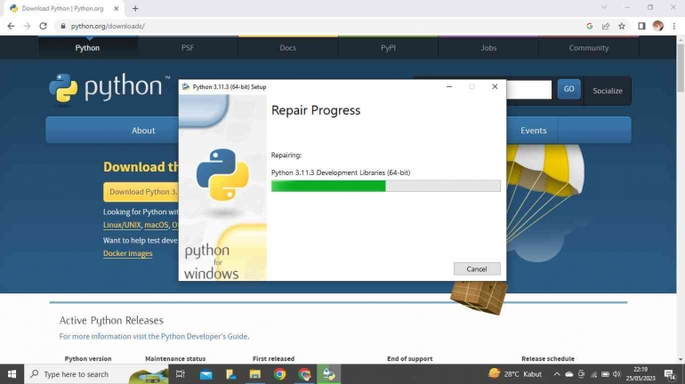 proses instalasi (Dok. pribadi)