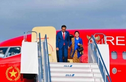 Presiden Jokowi dan Ibu Iriana saat tiba di Hiroshima, Jepang (19 Mei 2023) | Foto: BPMI Setpres