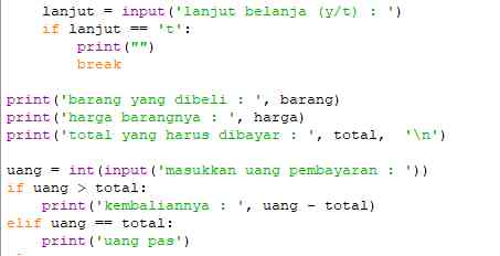 Tahap Opsi Lanjut Belanja (Dok.Pribadi)
