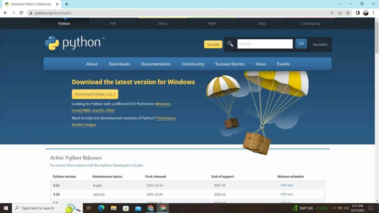 Website Official Python (Dok.Pribadi)