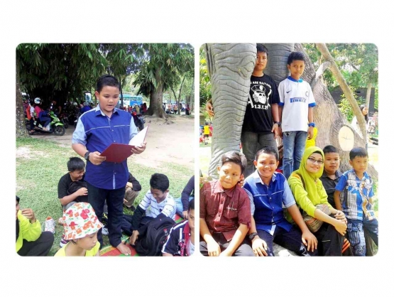 Acara perpisahan sekolah kami di salah satu taman rekreasi di Pekanbaru. (Foto Akbar Pitopang)