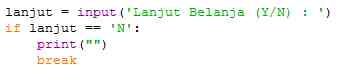 Pembuatan Program Kasir Toko Material Bahan Bangunan mengunakan Sistem Informasi Akuntansi Model Python/Sumber : Dokpri
