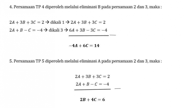 2 dari 5 Persamaan TP ;dokpri