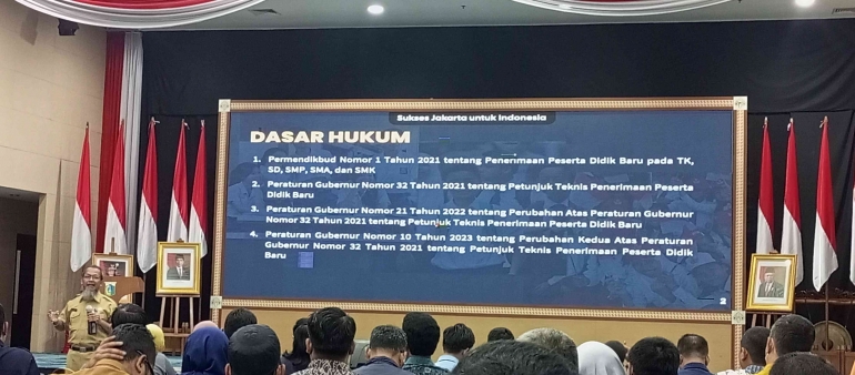 Dasar Hukum PPDB 2023 Prov. DKI Jakarta (Dok. Pribadi).