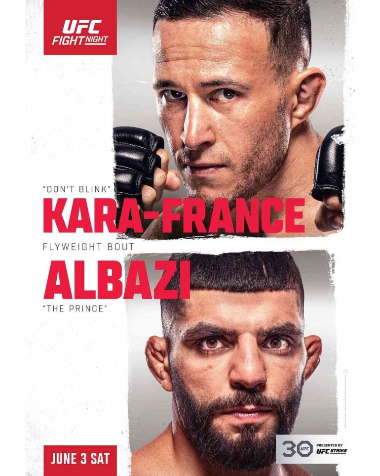 UFC Fight Night: Kara-France vs Albazi, foto dari akun Instagram UFC.