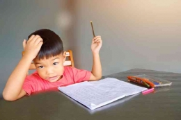 Anak merasa bosan dalam belajar (Foto: edukasi.kompas.com)