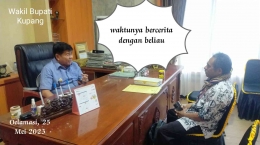 Suasana diskusi dengan Wakil Bupati Kupang, dokpri, Roni Bani