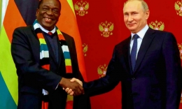 Presiden Vladimir Putin bersama pemimpin Afrika. Foto: umaizi.com