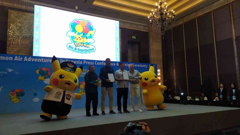 Acara Konferensi Pers dan Seremonial Penandatangan Kerjasama Pikachu Air Adventures di Jakarta (30/5/2023) (Dokumentasi Kompasiana)
