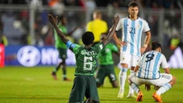 Nigeria tumbangkan Argentina di Piala Dunia U20 2023 (AP/Natacha Pisarenko). 