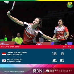 Lanny/Ribka terus nyungsep (Foto Facebook.com/Badminton Indonesia)