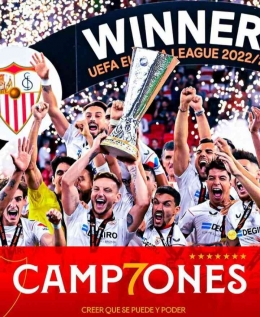 Sevilla Juara Liga Europa UEFA 2022/2023 (Foto : sevillafc/Instagram)