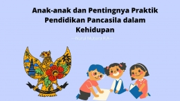 Ilustrasi anak-anak dan Pancasila (sumber edit: Canva) 
