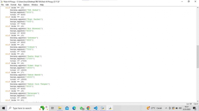 A301-TB2 | Kasus Kasir Toko Kelontong Polly dengan Menggunakan Aplikasi ...