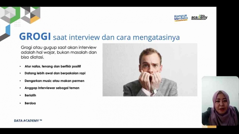 Pemaparan materi workshop oleh pembicara (dok. pribadi)