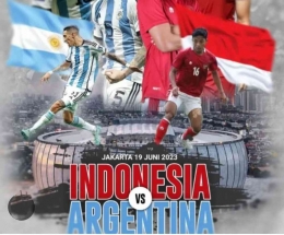Ilustrasi. Timnas Indonesia vs Argentina akan bertanding 19 Juni 2023 di jakarta. sumber gambar: pikiranrakyat.com