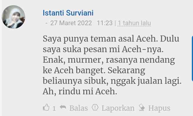 Dokpri.testimoni  tentang mie Aceh