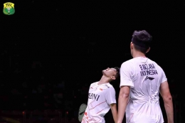 Hanya 28 menit Fikri/Bagas terhempas di final  (Foto Facebook.com/Badminton Indonesia)