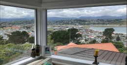 Foto diambil dari ruang tamu rumah Katie yang langsung mengarah ke lanskap wilayah urban Wellington_Dok pribadi