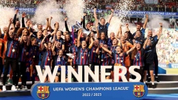 Barcelona Femeni, juara Liga Champions Wanita 2023. Foto : Getty Images/olympics.com