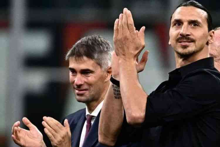 Zlatan Ibrahimovic, memutuskan pensiun.  Gambar: (GABRIEL BOUYS/AFP) via Kompas.com