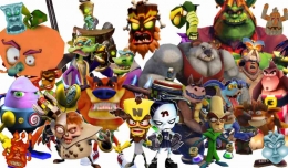 Musuh-musuh di serial game Crash Bandicoot. (sumber: Deviantart)