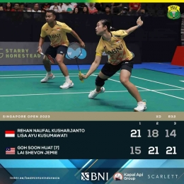 Rehan/Lisa kalah dihadang wakil Malaysia 2-1 (Foto Facebook.com/Badminton Indonesia) 