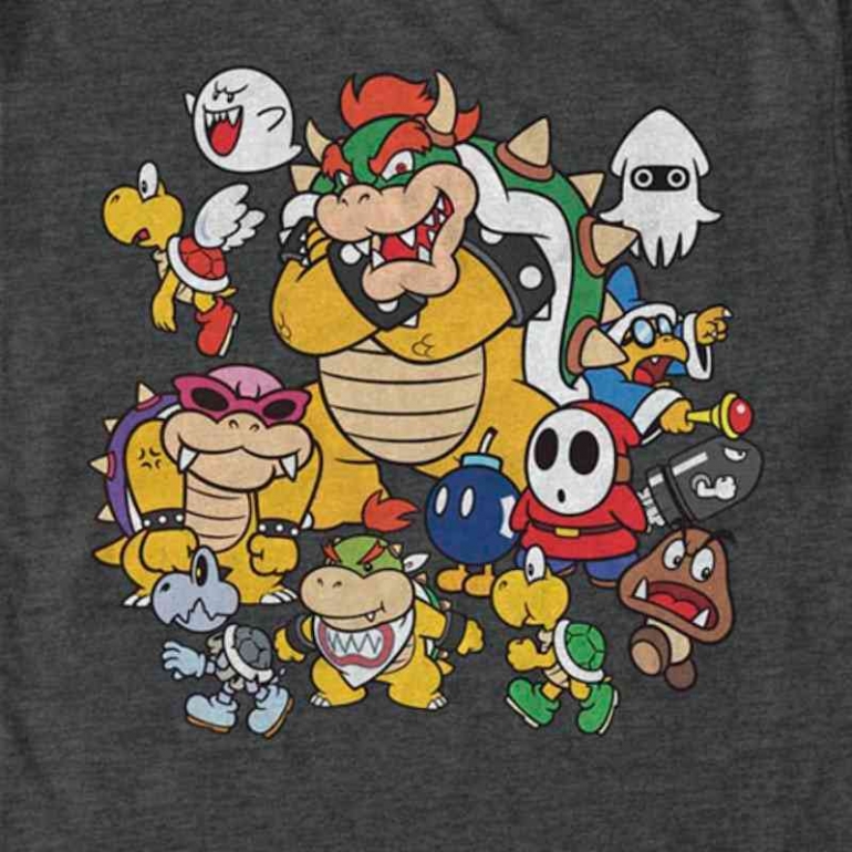 Musuh-musuh dalam serial video game Mario. (sumber: 80s Tees)