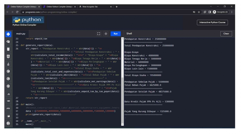 Pemeriksaan Pajak Sektor Usaha Jasa Konstruksi dengan Aplikasi Python ...