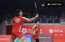 Leo Rolly Carnando/Daniel Marthin, ganda putra Indonesia yang melaju ke perempatfinal Singapore Open:foto dok. PBSI)