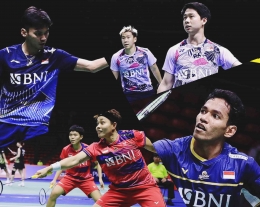 Indonesia mengejar poin Olimpiade (Foto Diolah dari Facebook.com/Badminton Indonesia) 