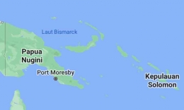 Peta Kepulauan Solomon ( via google maps) 