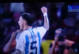 Leonardo Parendes pencipta gol pertama Argentina di menit ke -38 (foto : screenshot TV Nasional/dokpri)