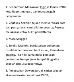 (proses seleksi dalam bentuk grafis, beserta link pendaftaran PPDB SMP Kota Bogor 2023 /sumber Dokpri)