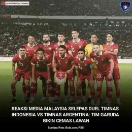 Media Malaysia puji penampilan Indonesia hadapi Argentina, sumber gambar dari Facebook/Farah Basar