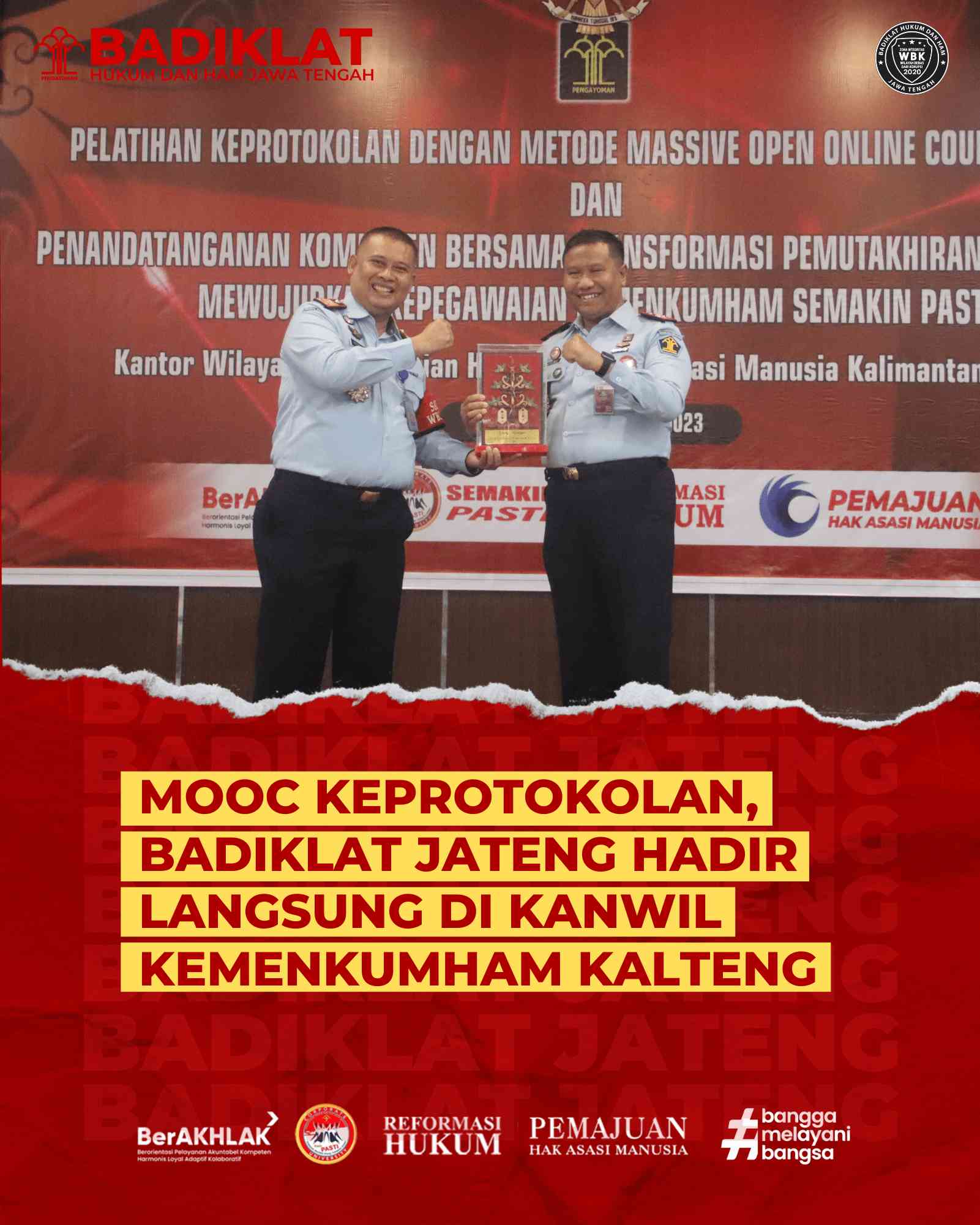 MOOC Keprotokolan, Badiklat Jateng Hadir Langsung Di Kanwil Kemenkumham ...