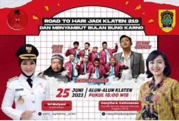 Tangkap Layar Flayer konser Denny Caknan dan kawan-kawan di Alun-alun Klaten. 