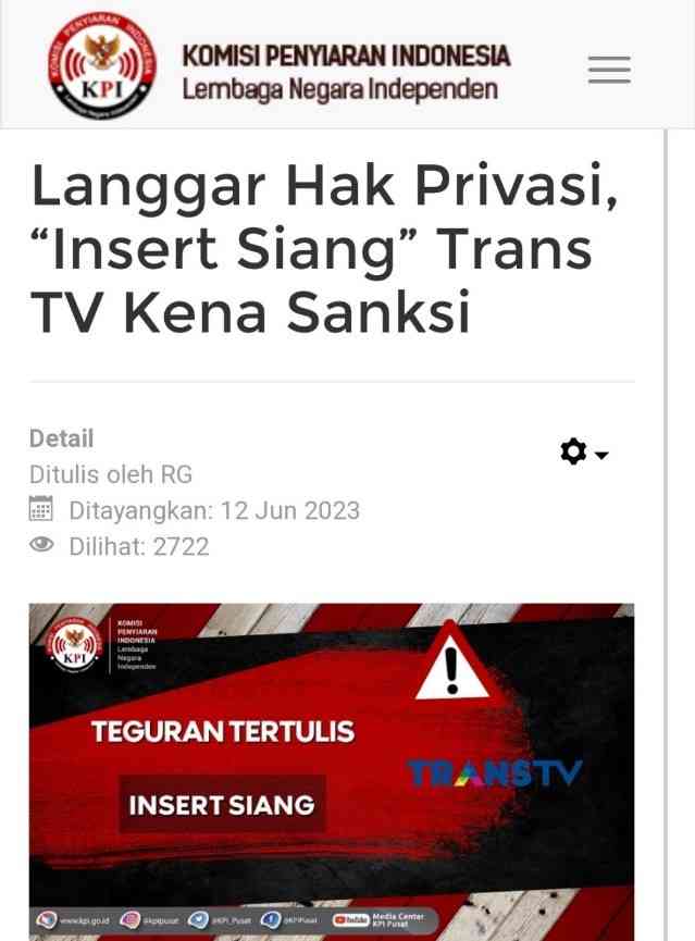 Peran Lembaga Otoritas Media Massa Di Indonesia Halaman 1 - Kompasiana.com