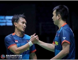 Mohammad Ahsan dan Hendra Setiawan (Foto : Badminton Thaitoday.com / Instagram / king.chayra / jenegranular)