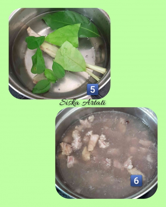 Tahap merebus daging (Dok.Pri)