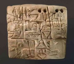 Inovasi tulisan paku bangsa Sumeria, sourch: pinterest.com/dailysiacom