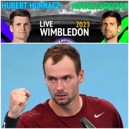 Laga Hurkacz-Djokovic (sumber foto: m.youtube.com) tertunda hujan. Roman Safiulin (sumber foto: tennismajors.com) raih QF Wimbledon pertama
