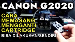 Gambar Mengganti Cartridge Printer Canon G1020 G2020 G3020 G4020: Bersumber Dari Channel Youtube: https://www.youtube.com/@pakdhebengal