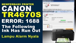 Gambar Canon TR4670S Lampu Alarm Menyala Error Support Code 1688: Bersumber Dari Channel Youtube: Pakdhe Bengal